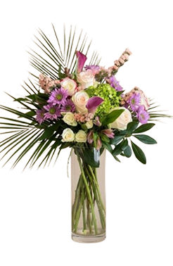 red white rose bouquet, romantic, Brossard florist